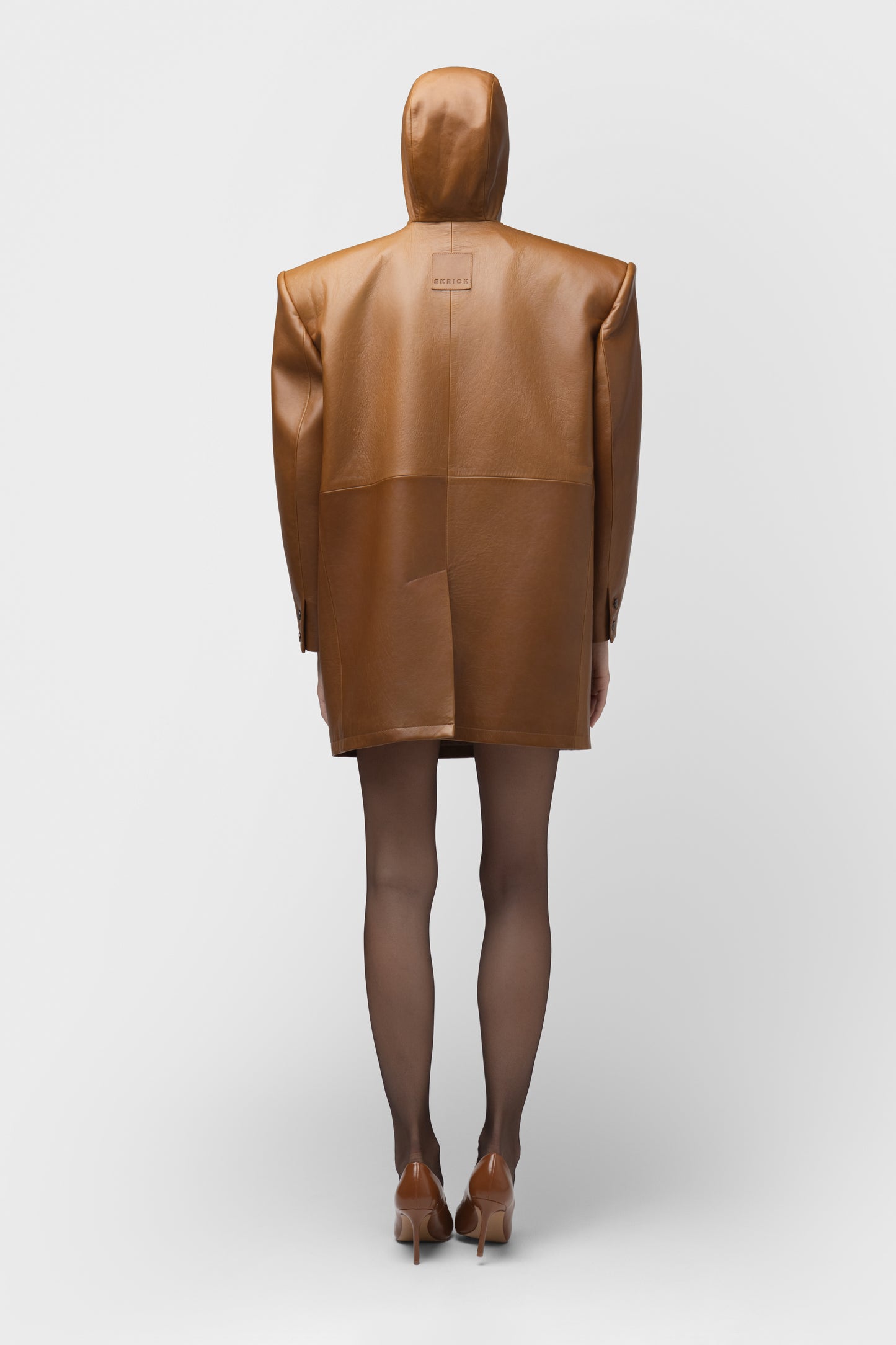 NATURAL LEATHER BLAZER - OCHRA