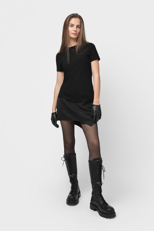 FITTED VISCOSE T-SHIRT