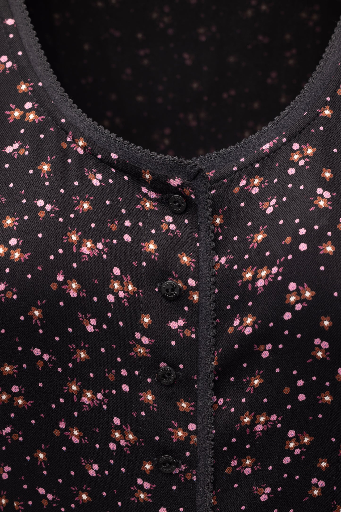 BLUMENKLEID - SCHWARZ