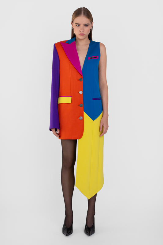 COLORED VEST-JACKET-DRESS