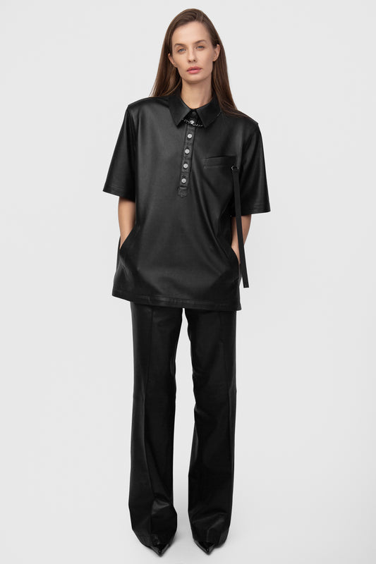 LOW WAIST LEATHER PANTS