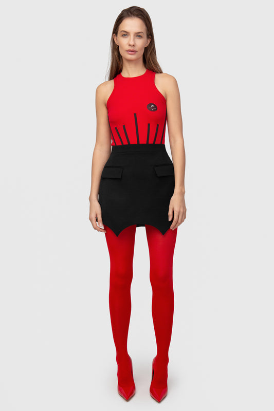 CORSETTED SLEEVELESS SHIRT