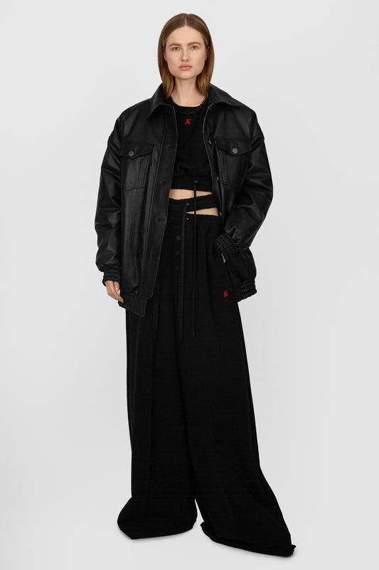 LEATHER BOMBER JACKET