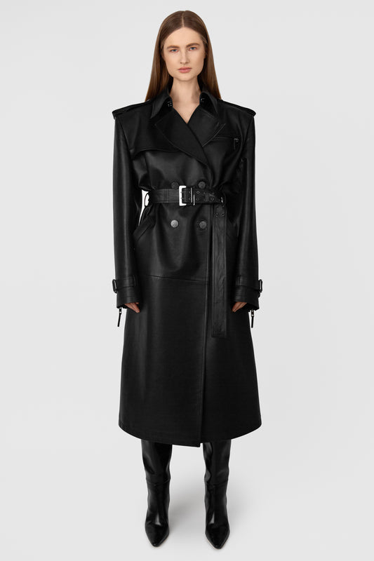 LEATHER RAINCOAT