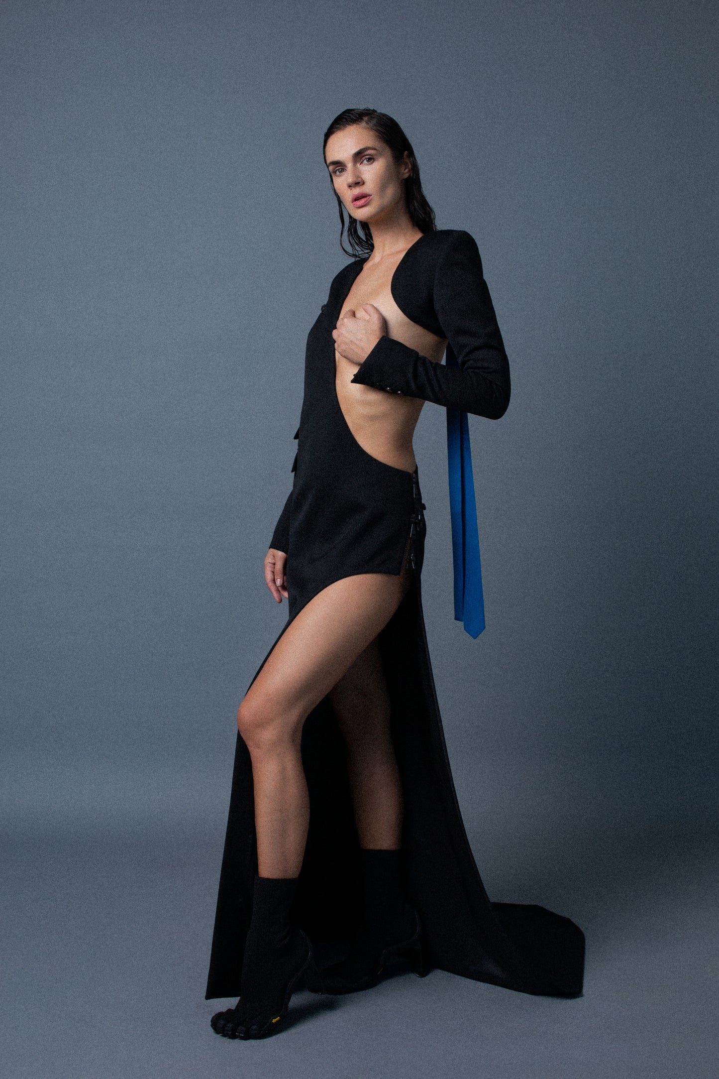 LONG ASYMMETRICAL DRESS