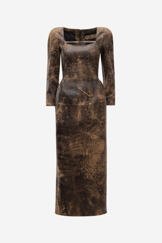 NATŪRALIOS GARINTOS ODOS SUKNELĖ - AGED