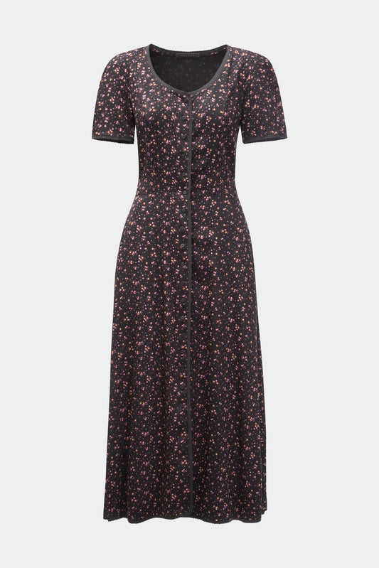 BLUMENKLEID - SCHWARZ