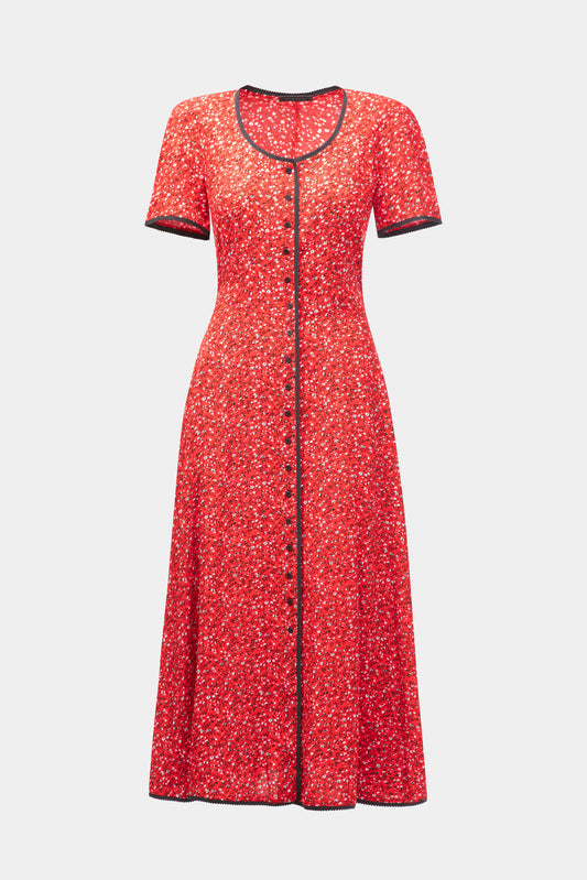 BLUMENKLEID - ROT